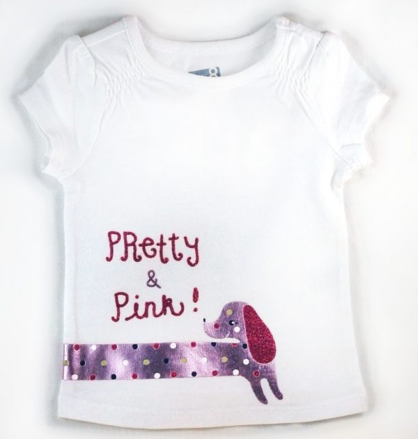 חולצה לתינוקת מבית crazy8 - כלבלב Pretty & Pink