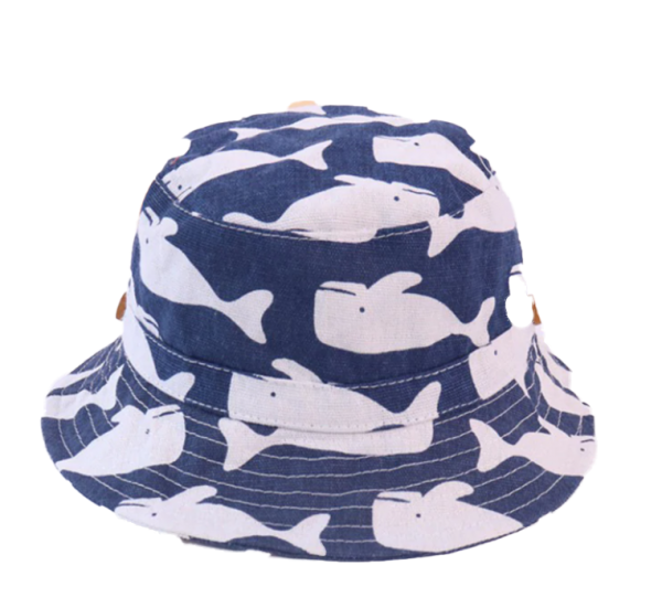 כובע טמבל קיץ תינוקות דגים כחול כהה